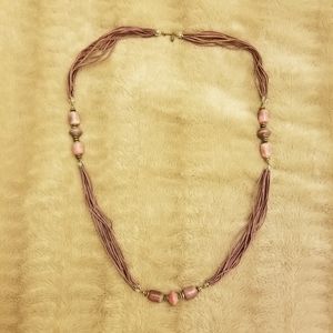 Miriam Haskell Pink and Purple Necklace